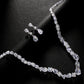 Simple Bridal Necklace and Earring Wedding Jewelry Set