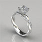 18K Rose Gold Plated Two-Tone Princess Diamond Ring