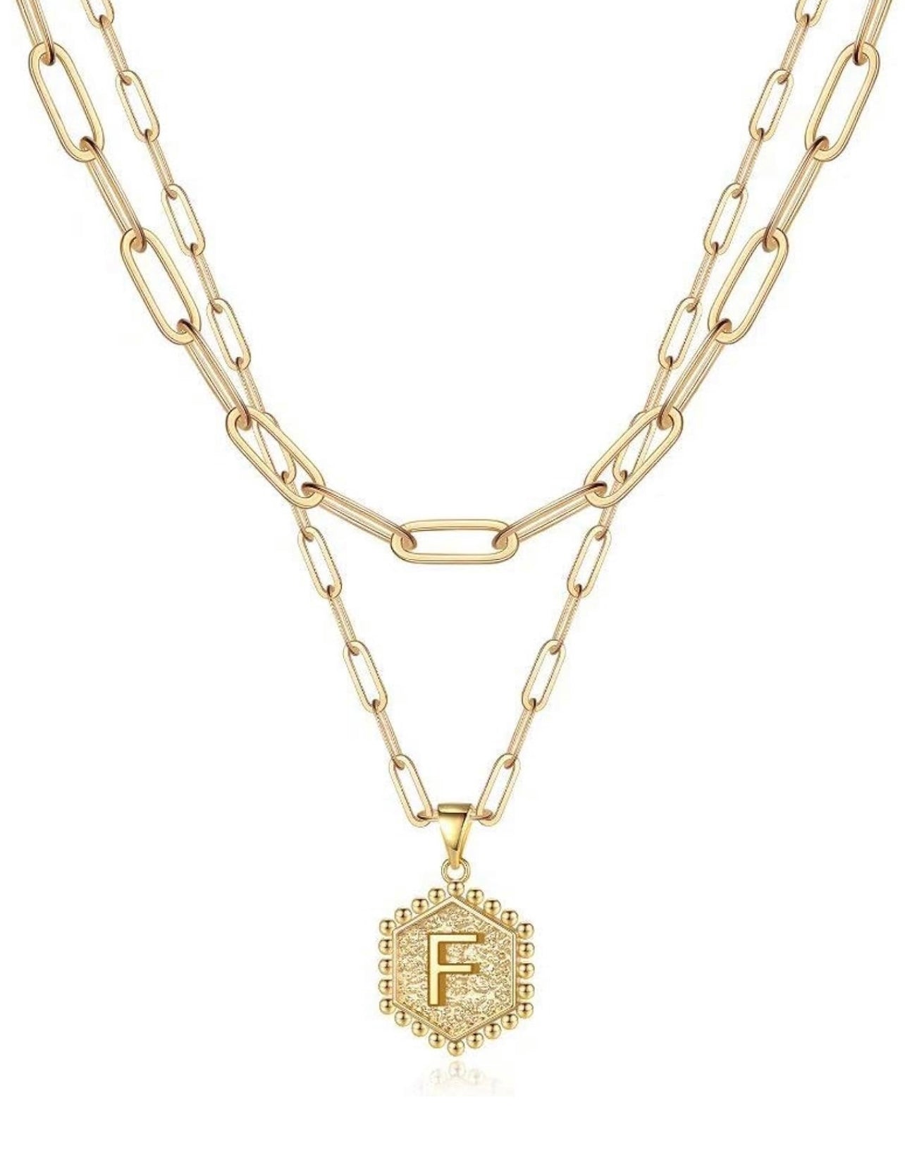 Beautiful Gold Layered Initial Necklace Personalized A-Z Jewelry