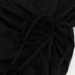 Ruffled Hem Ruched Puff Sleeve Mini Dress Women