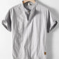 Men's Plus Size Short Sleeve Button Detail Shirt