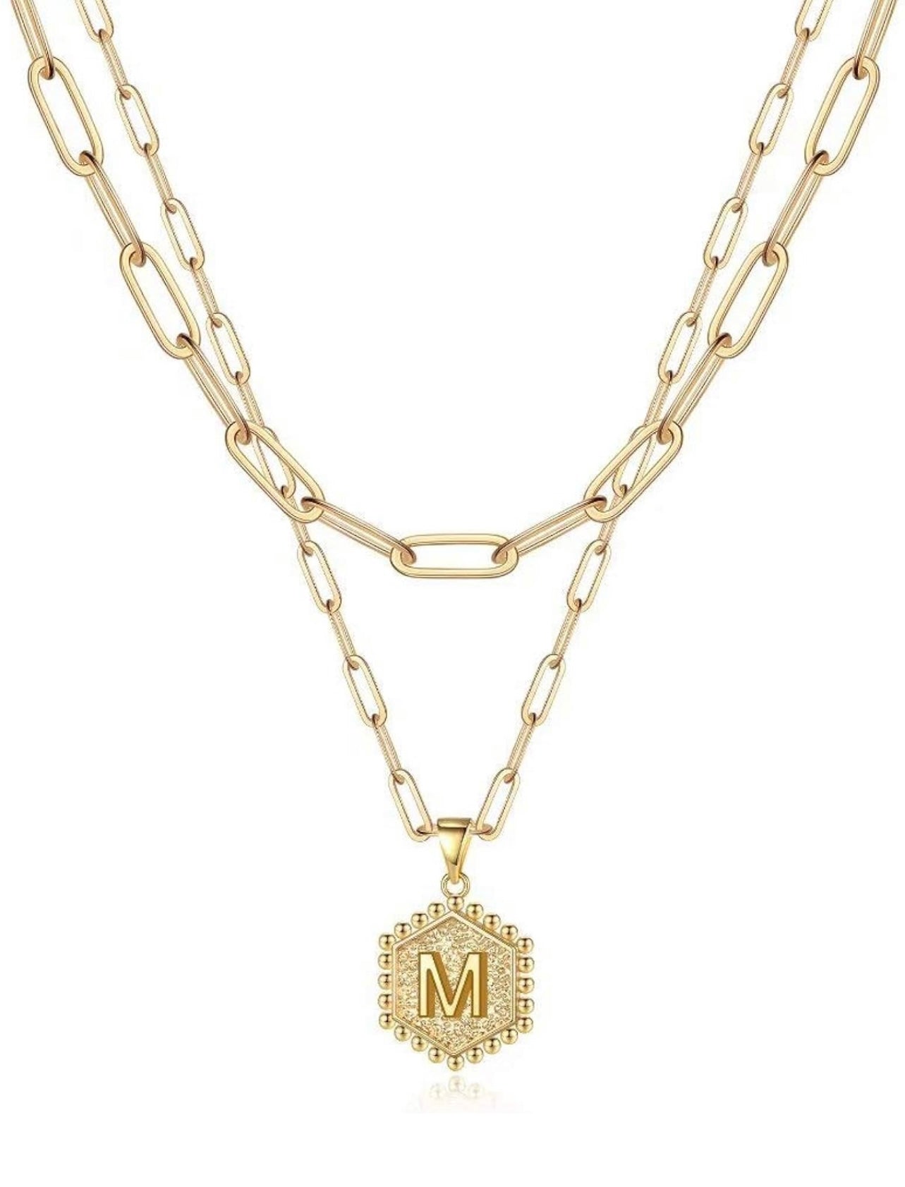 Beautiful Gold Layered Initial Necklace Personalized A-Z Jewelry