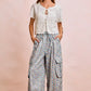 BiBi Front Bow Tie Detail Pointelle Knit Top