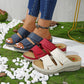 Women's Platform Velcro Beach Sandals Open Toe Summer Comfort