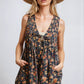 Vintage Bloom Denim Romper for Casual Everyday Style