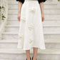 Floral Embellished Midi Skirt Elegant Women's Fashion