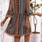 Printed V-Neck A-Line Dress for Everyday Casual Wear