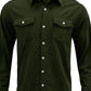 Men's Casual Corduroy Button Down Shacket Jacket