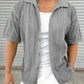 Men's Button Down Hollow Out Collared Shirt Casual