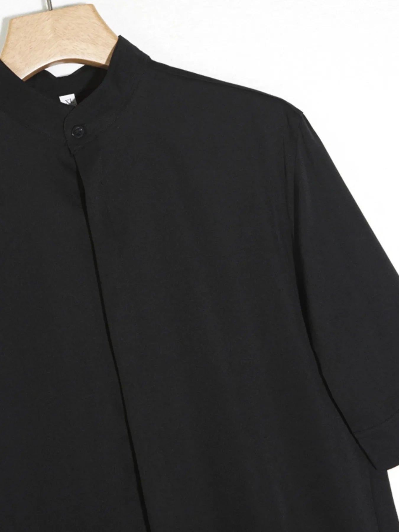 Men's Plus Size Solid Collar Half Sleeve Shirt