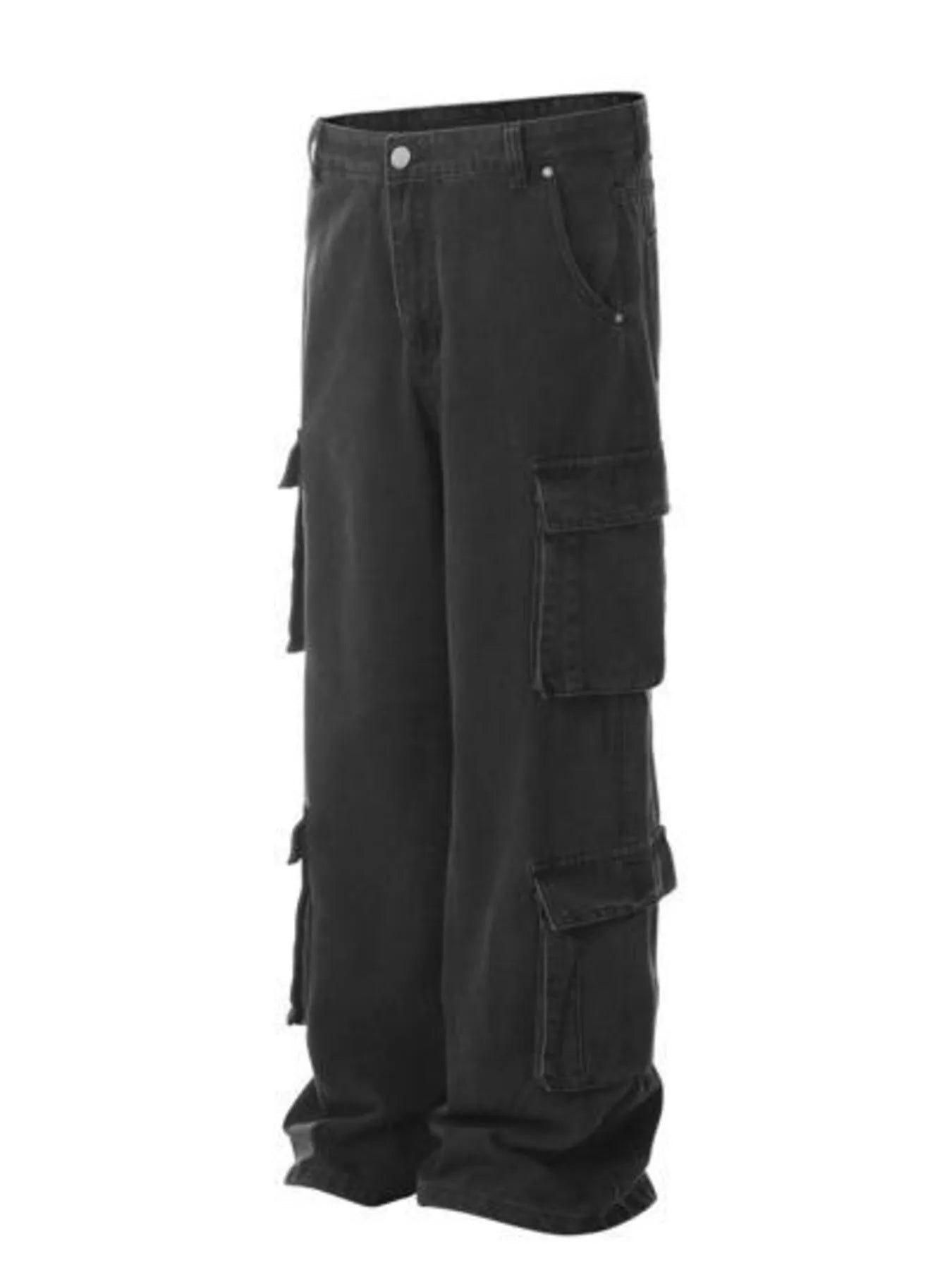 Men's Multi-Pocket Cargo Jeans for Casual Utility Style