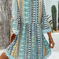 Printed V-Neck A-Line Dress for Everyday Casual Wear