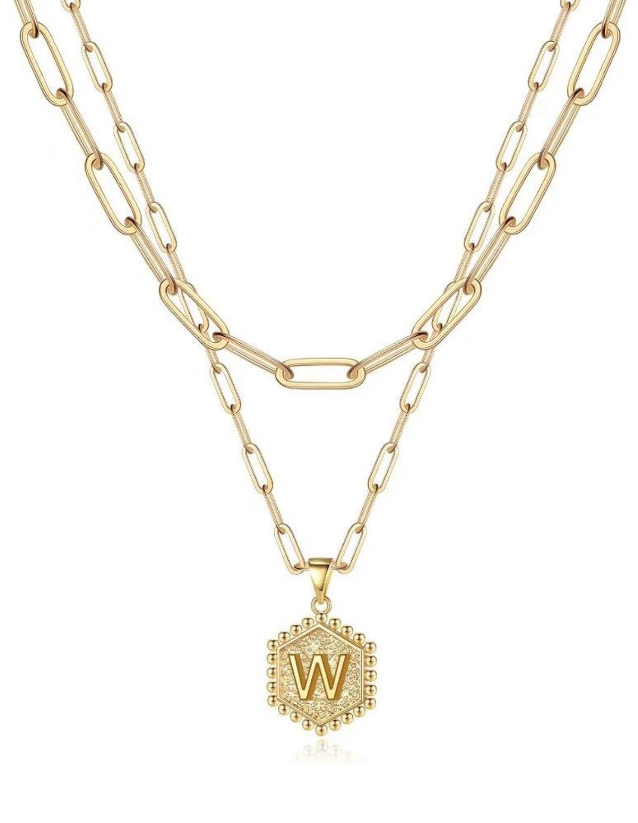 Beautiful Gold Layered Initial Necklace Personalized A-Z Jewelry