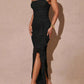 Slit Asymmetrical Hem Spaghetti Strap Maxi Dress Women