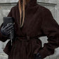 Tie Waist Vintage Style Jacket for Women