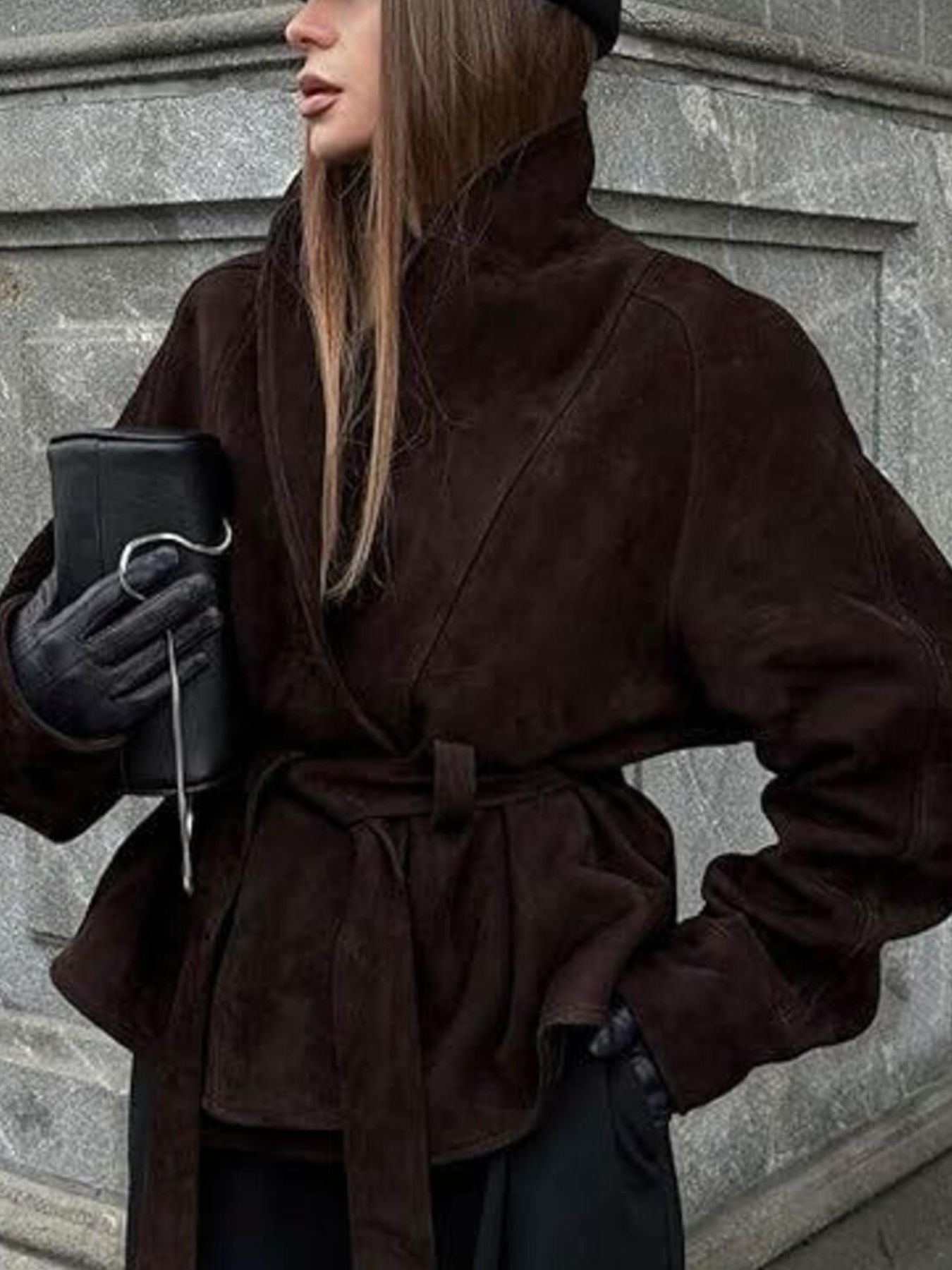 Tie Waist Vintage Style Jacket for Women