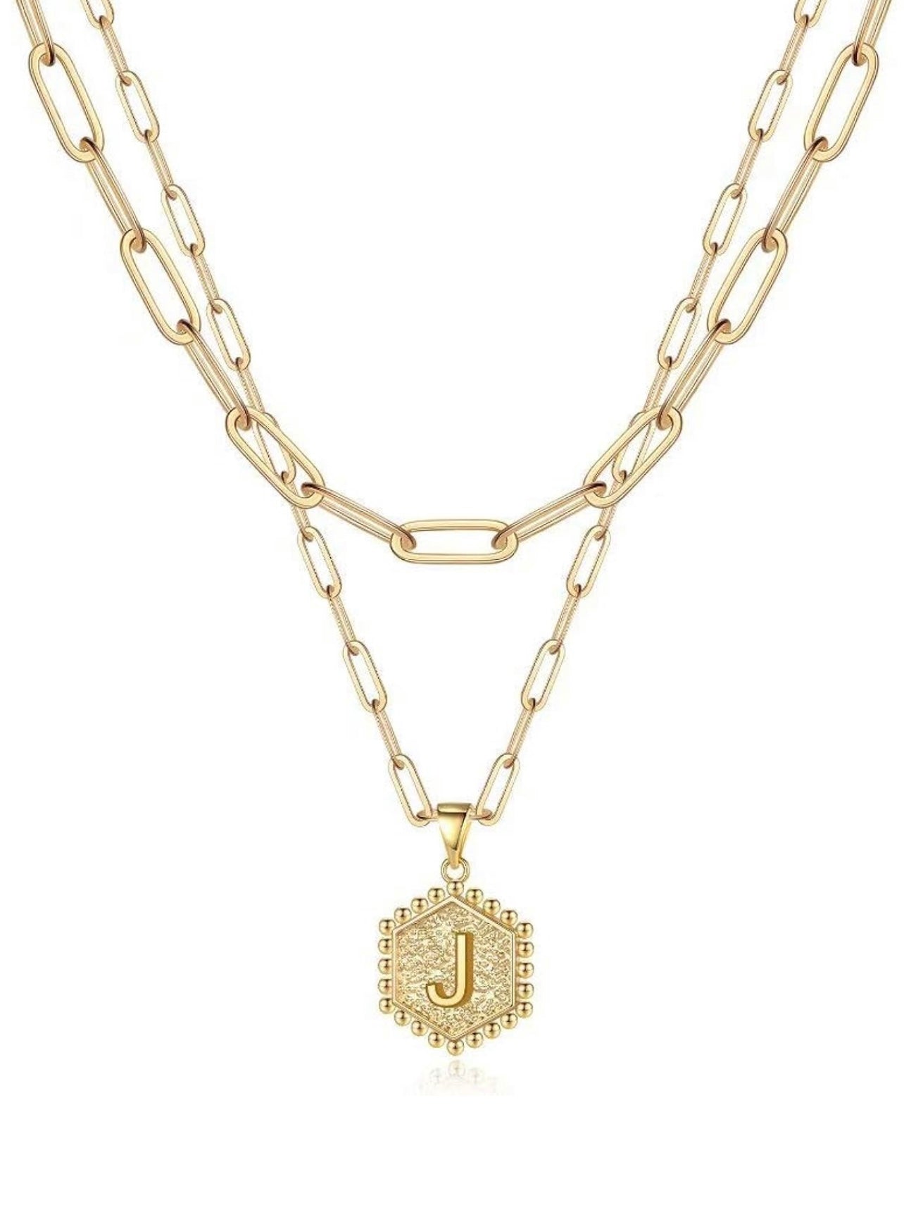 Beautiful Gold Layered Initial Necklace Personalized A-Z Jewelry