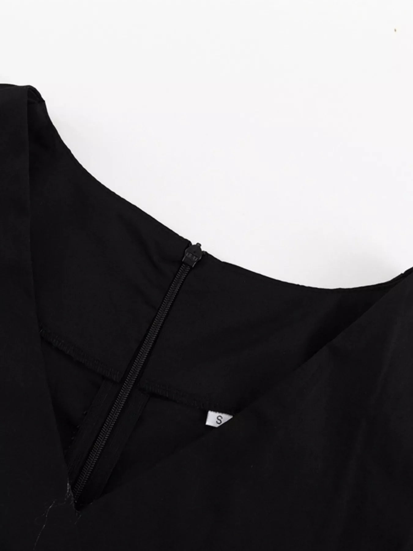 Ruffled Hem Ruched Puff Sleeve Mini Dress Women