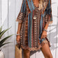 Printed V-Neck A-Line Dress for Everyday Casual Wear