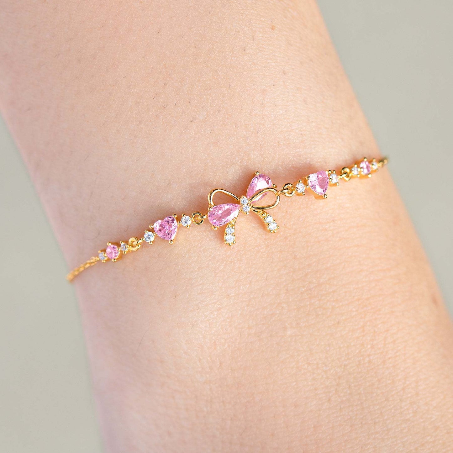 Cute Zircon Butterfly Love Bracelet Women's Fashion Jewelry Gift