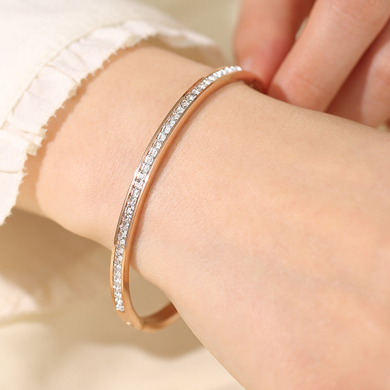 Women's Titanium Steel Bracelet with Non-Fading Buckle Jewelry