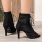 Hollow Open Toe Ultra-High Heel Sandal Boots Women
