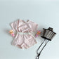 Breathable Stripes Homewear Short Sleeve Shorts Outwear Children's Clothing