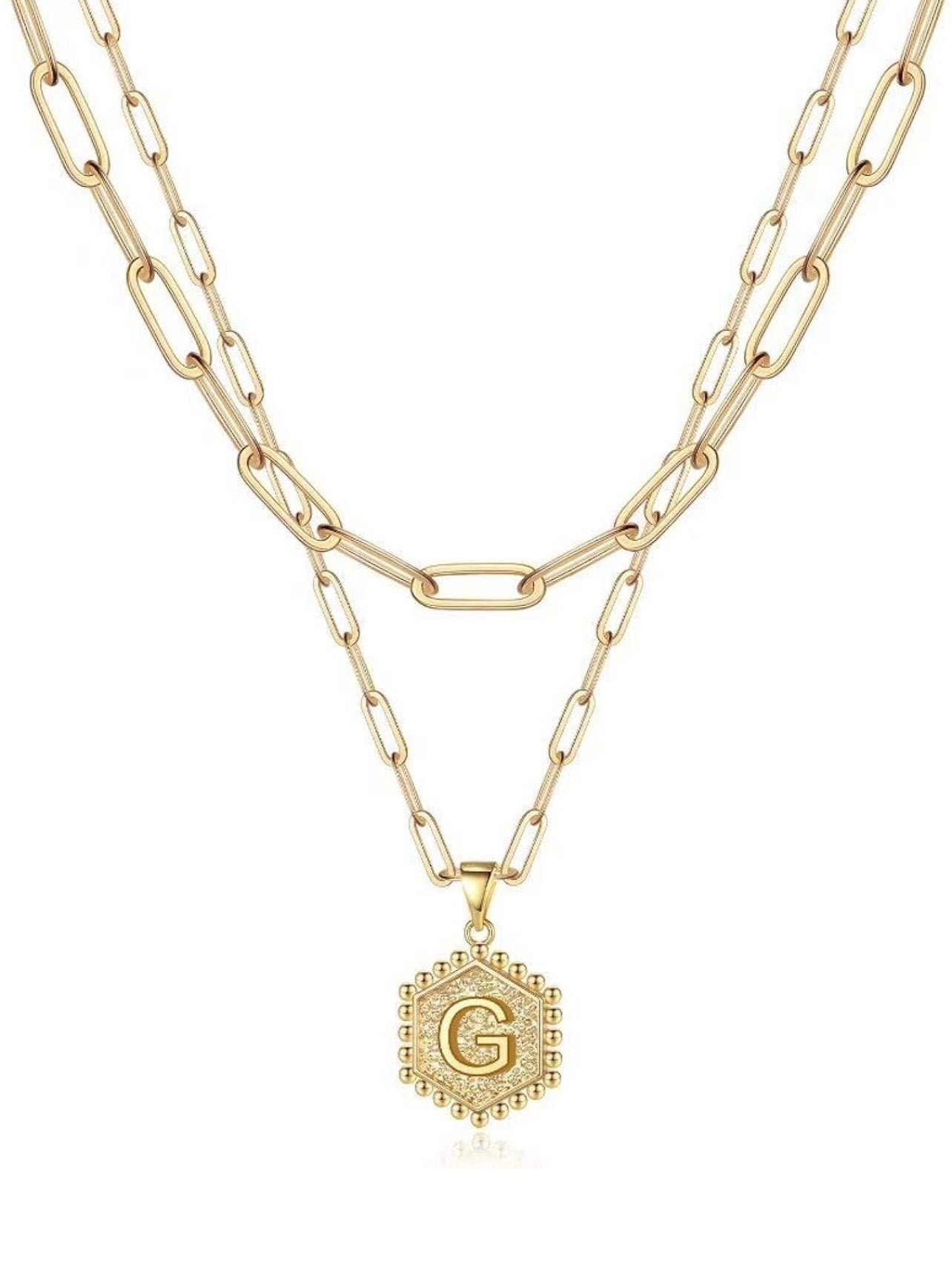 Beautiful Gold Layered Initial Necklace Personalized A-Z Jewelry