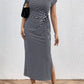 Striped Tie Waist Midi Dress Casual Women's Fashion