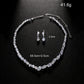 Simple Bridal Necklace and Earring Wedding Jewelry Set