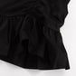 Ruffled Hem Ruched Puff Sleeve Mini Dress Women