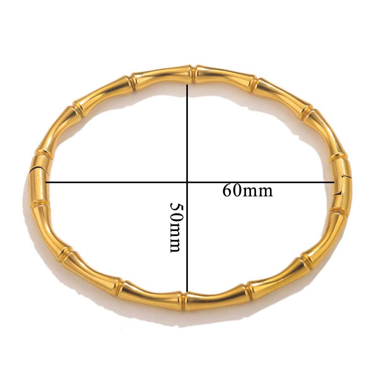 Fashion Bamboo Titanium Steel Bracelet Retro Stainless Steel Jewelry