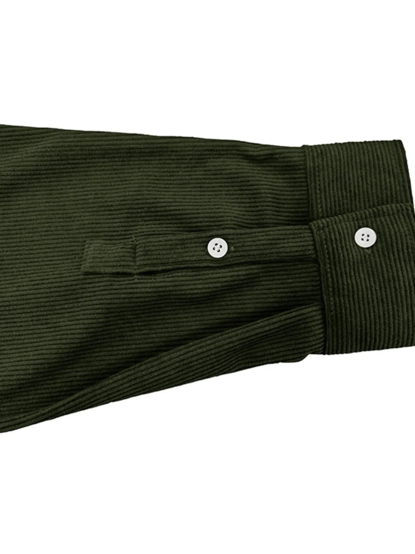 Men's Casual Corduroy Button Down Shacket Jacket