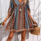 Printed V-Neck A-Line Dress for Everyday Casual Wear