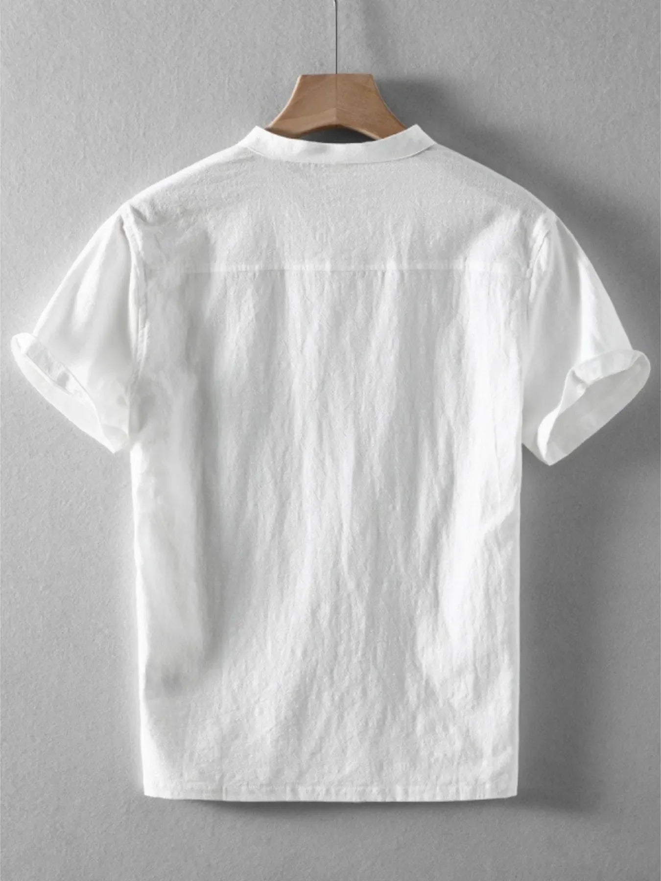 Men's Plus Size Short Sleeve Button Detail Shirt