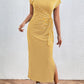Striped Tie Waist Midi Dress Casual Women's Fashion