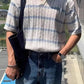 Men's Plus Size Striped Short Sleeve Polo Shirt