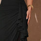 Slit Asymmetrical Hem Spaghetti Strap Maxi Dress Women