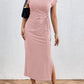 Striped Tie Waist Midi Dress Casual Women's Fashion