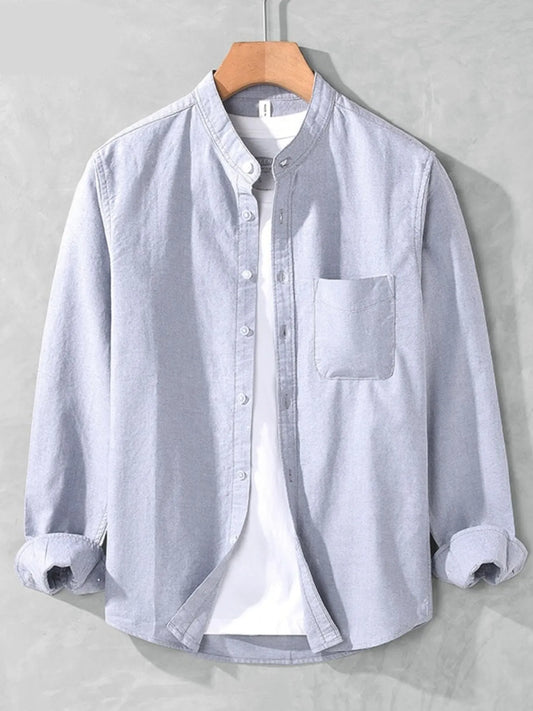 Men's Plus Size Button Up Long Sleeve Shirt