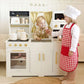 Tiny Land Wooden Play Kitchen Cream Pretend Cooking Set
