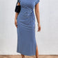 Striped Tie Waist Midi Dress Casual Women's Fashion