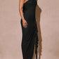 Slit Asymmetrical Hem Spaghetti Strap Maxi Dress Women