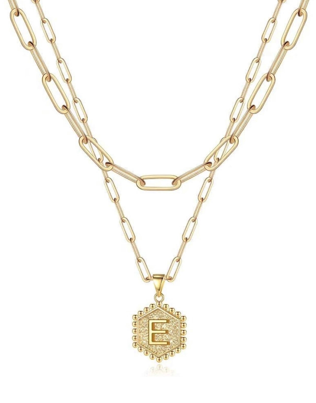 Beautiful Gold Layered Initial Necklace Personalized A-Z Jewelry
