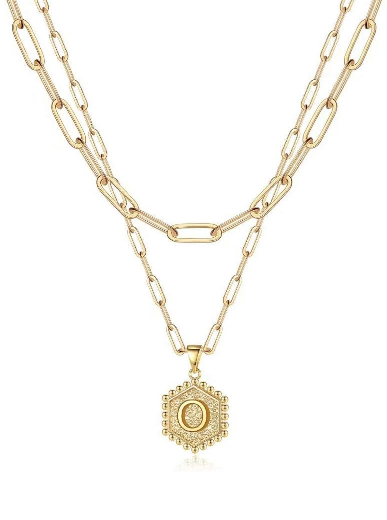 Beautiful Gold Layered Initial Necklace Personalized A-Z Jewelry