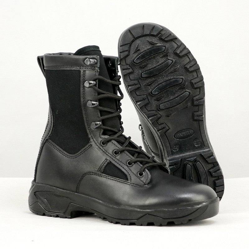 2.0 Genuine Leather Military Combat Boots Men