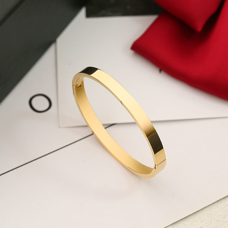 Women's Titanium Steel Bracelet with Non-Fading Buckle Jewelry