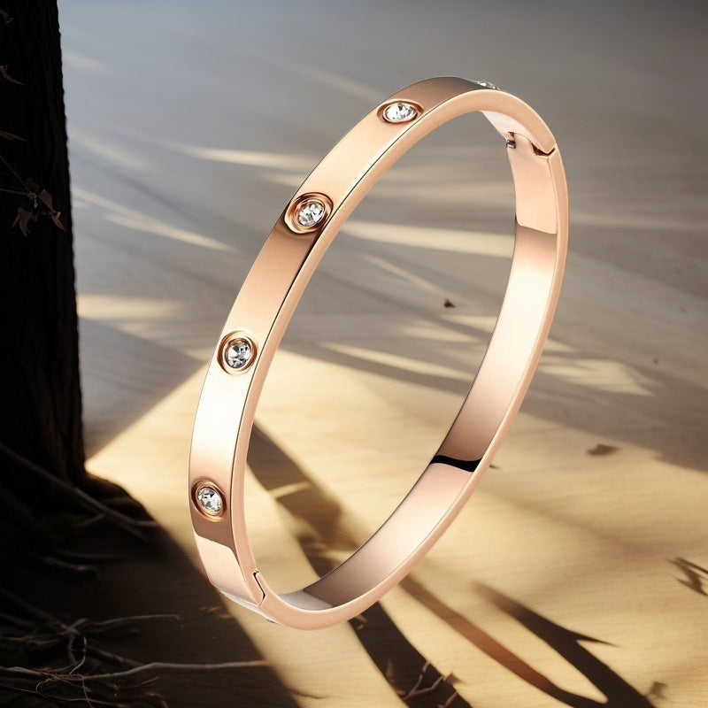 Women's Titanium Steel Bracelet with Non-Fading Buckle Jewelry