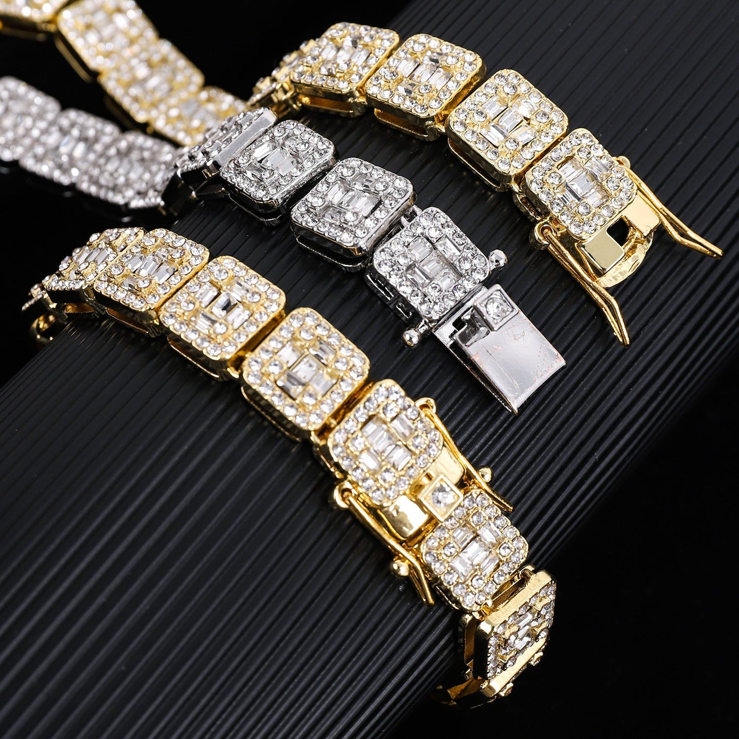13mm Cuban Link Chain Necklace Bracelet Hip-Hop Jewelry