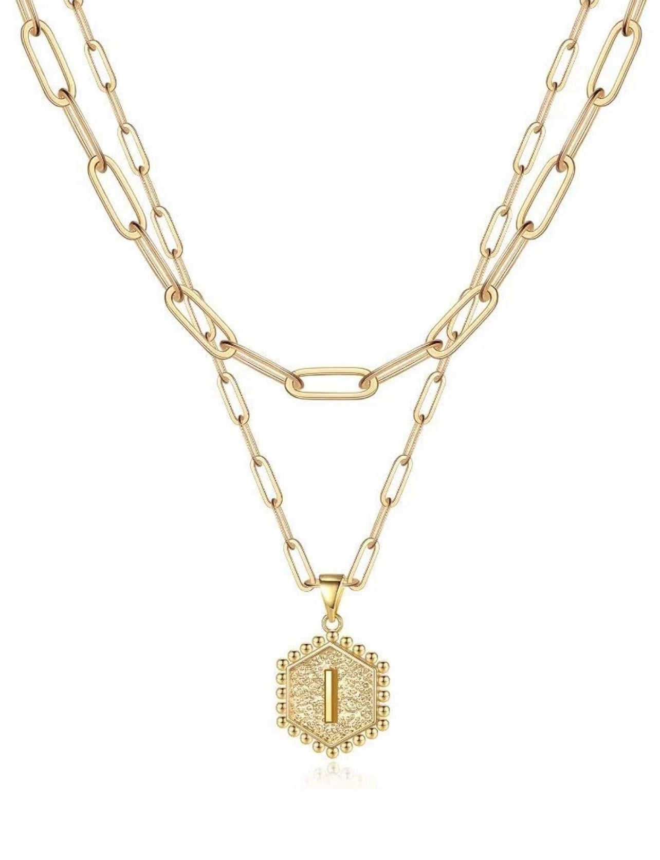 Beautiful Gold Layered Initial Necklace Personalized A-Z Jewelry